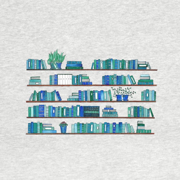 Green Bookcase by BiblioartsbyEmma